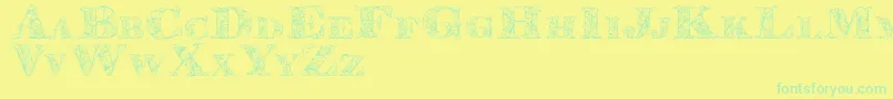 Kahirpersonaluse Font – Green Fonts on Yellow Background