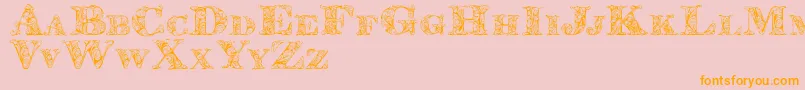 Kahirpersonaluse Font – Orange Fonts on Pink Background