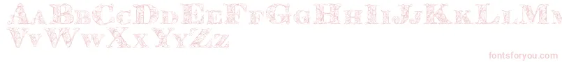 Kahirpersonaluse-Schriftart – Rosa Schriften auf weißem Hintergrund
