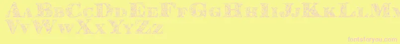 Kahirpersonaluse Font – Pink Fonts on Yellow Background