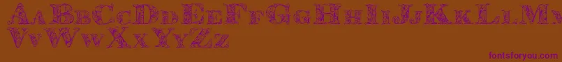 Kahirpersonaluse Font – Purple Fonts on Brown Background