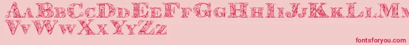 Kahirpersonaluse Font – Red Fonts on Pink Background