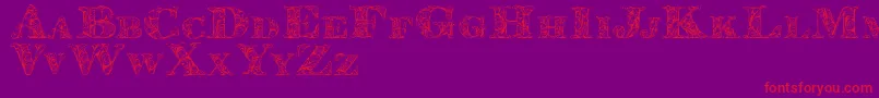 Kahirpersonaluse Font – Red Fonts on Purple Background