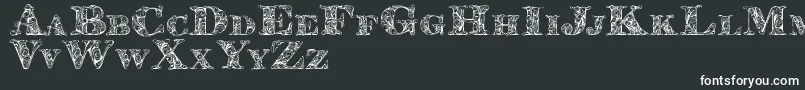 Шрифт Kahirpersonaluse – белые шрифты на чёрном фоне