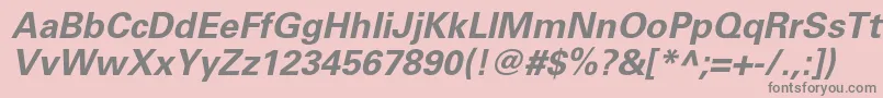 UniversltstdBoldobl Font – Gray Fonts on Pink Background