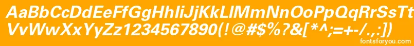 UniversltstdBoldobl Font – White Fonts on Orange Background