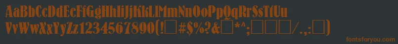 Bernhard Font – Brown Fonts on Black Background