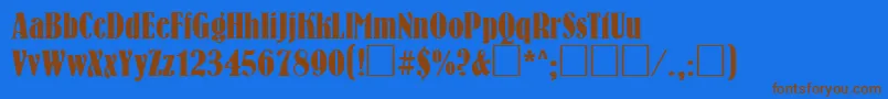 Bernhard Font – Brown Fonts on Blue Background