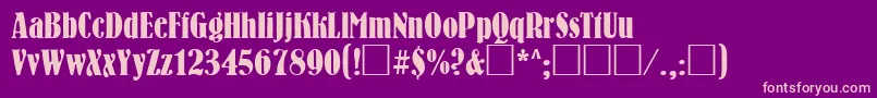 Bernhard Font – Pink Fonts on Purple Background