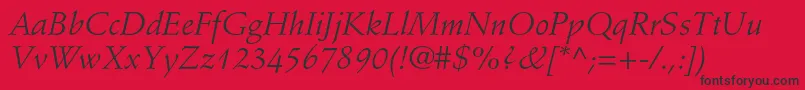 StempelschneidlerstdItalic Font – Black Fonts on Red Background