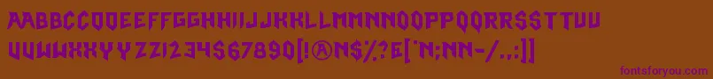 OmegaRuby Font – Purple Fonts on Brown Background