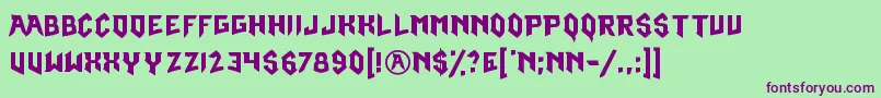 OmegaRuby Font – Purple Fonts on Green Background