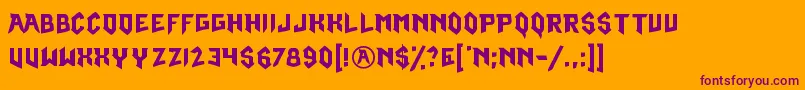 OmegaRuby Font – Purple Fonts on Orange Background