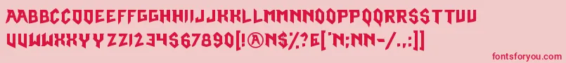OmegaRuby Font – Red Fonts on Pink Background