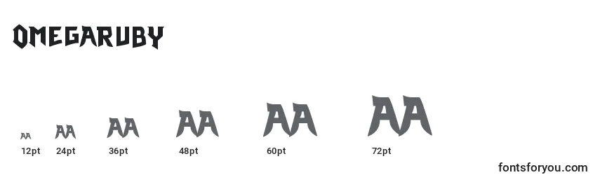 OmegaRuby Font Sizes