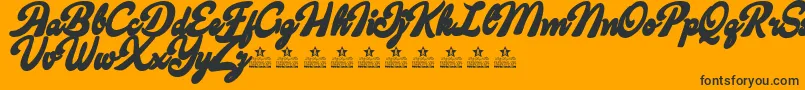 Подробнее о шрифте CandyShopContourPersonalUse Шрифт CandyShopContourPersonalUse – чёрные шрифты на оранжевом фоне