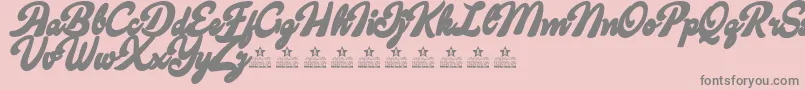 フォントCandyShopContourPersonalUse – ピンクの背景に灰色の文字