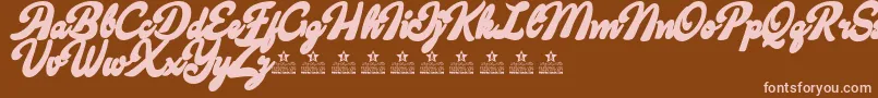Police CandyShopContourPersonalUse – polices roses sur fond brun