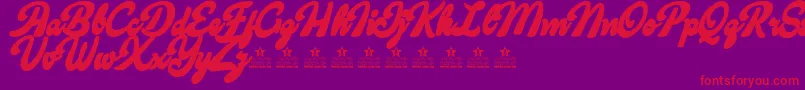 CandyShopContourPersonalUse Font – Red Fonts on Purple Background