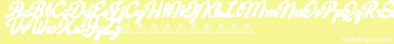 CandyShopContourPersonalUse Font – White Fonts on Yellow Background