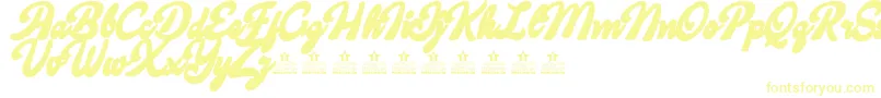 Подробнее о шрифте CandyShopContourPersonalUse Шрифт CandyShopContourPersonalUse – жёлтые шрифты