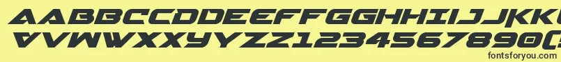 Police Gemina2expandital – polices noires sur fond jaune