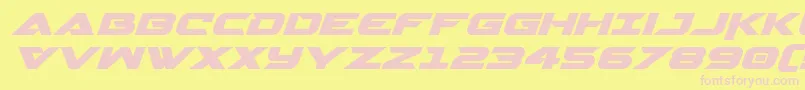 Gemina2expandital Font – Pink Fonts on Yellow Background