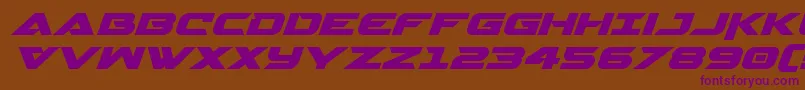 Gemina2expandital-fontti – violetit fontit ruskealla taustalla