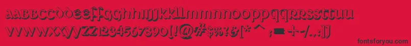 DeutscheUncialisShadow Font – Black Fonts on Red Background