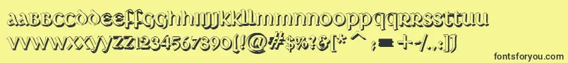 DeutscheUncialisShadow Font – Black Fonts on Yellow Background