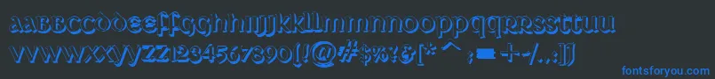 DeutscheUncialisShadow Font – Blue Fonts on Black Background