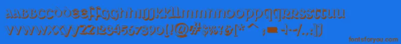 DeutscheUncialisShadow Font – Brown Fonts on Blue Background