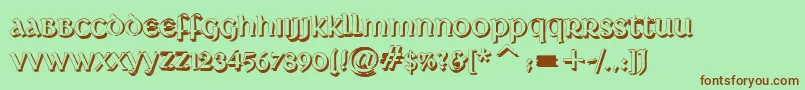 DeutscheUncialisShadow Font – Brown Fonts on Green Background