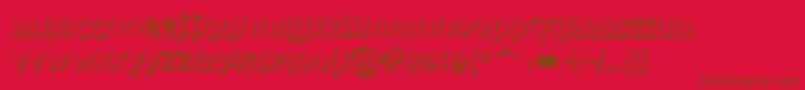 Czcionka DeutscheUncialisShadow – brązowe czcionki na czerwonym tle
