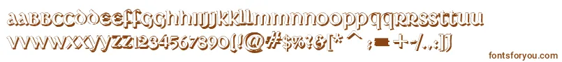 Шрифт DeutscheUncialisShadow – коричневые шрифты на белом фоне