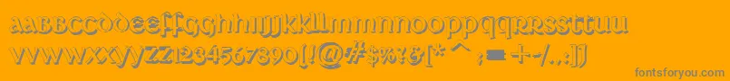 DeutscheUncialisShadow Font – Gray Fonts on Orange Background