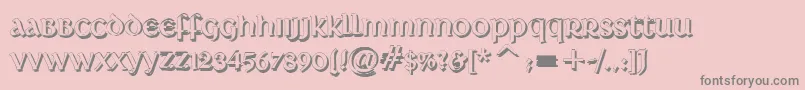 DeutscheUncialisShadow Font – Gray Fonts on Pink Background