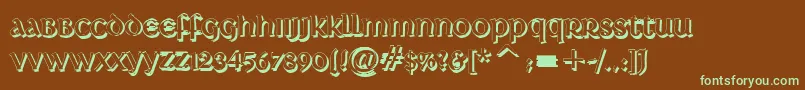 DeutscheUncialisShadow Font – Green Fonts on Brown Background