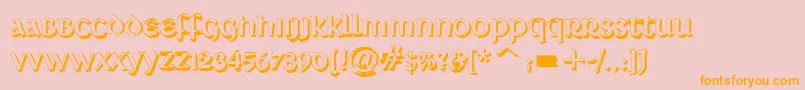 DeutscheUncialisShadow Font – Orange Fonts on Pink Background