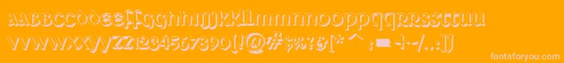 DeutscheUncialisShadow Font – Pink Fonts on Orange Background