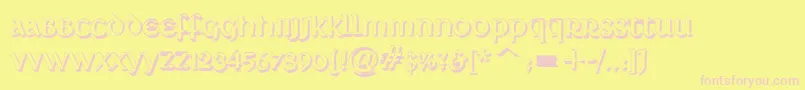 DeutscheUncialisShadow Font – Pink Fonts on Yellow Background