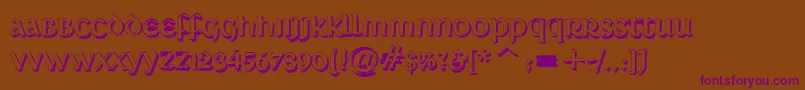DeutscheUncialisShadow Font – Purple Fonts on Brown Background