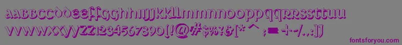 Шрифт DeutscheUncialisShadow – фиолетовые шрифты на сером фоне