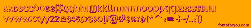 DeutscheUncialisShadow Font – Purple Fonts on Orange Background