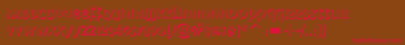 DeutscheUncialisShadow Font – Red Fonts on Brown Background