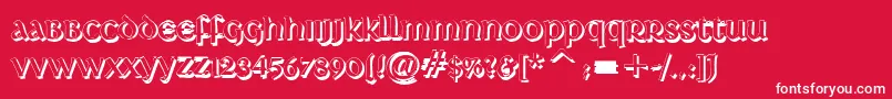 DeutscheUncialisShadow Font – White Fonts on Red Background