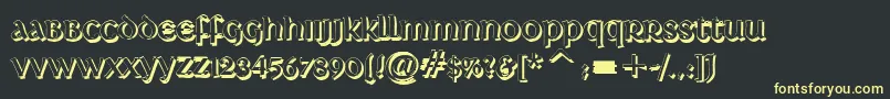 DeutscheUncialisShadow Font – Yellow Fonts on Black Background