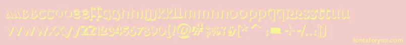 DeutscheUncialisShadow Font – Yellow Fonts on Pink Background
