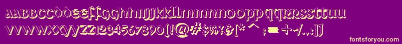 DeutscheUncialisShadow Font – Yellow Fonts on Purple Background