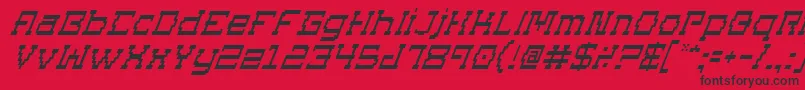 フォントSupgoi – 赤い背景に黒い文字